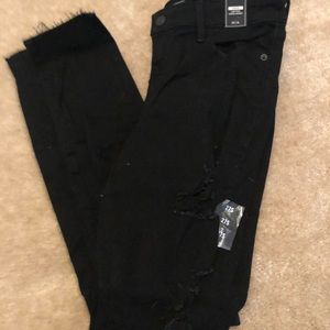 Abercrombie and Fitch Black Distressed Jeans